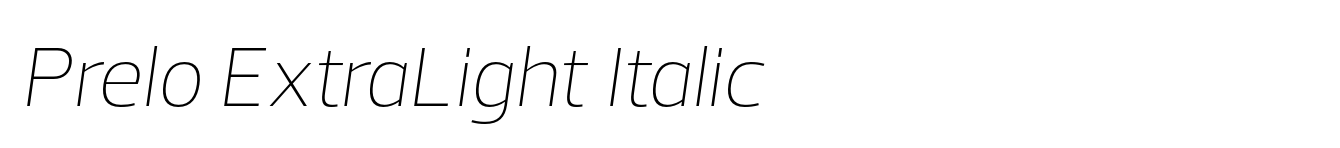Prelo ExtraLight Italic image